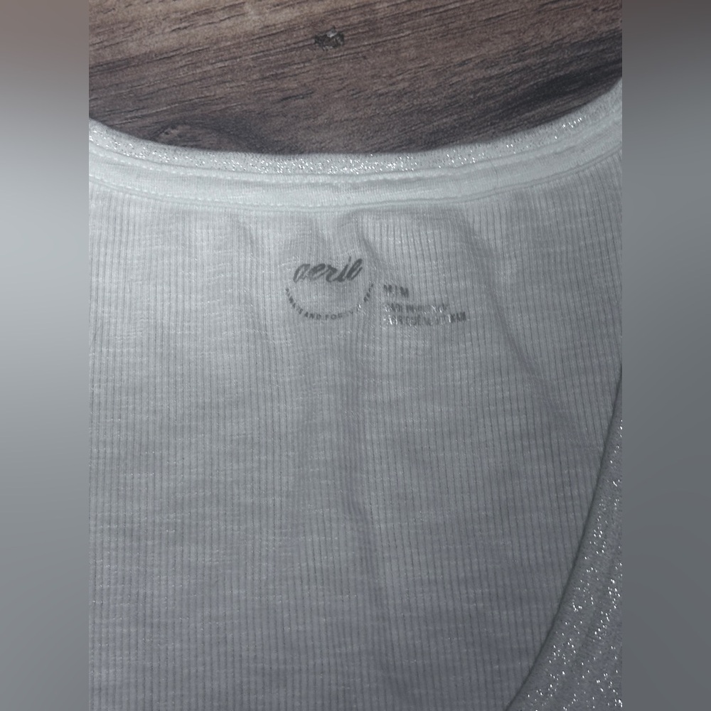 NWOT. Women's White Aerie Sparkling Tank Top. Size M - Picture 3 of 4